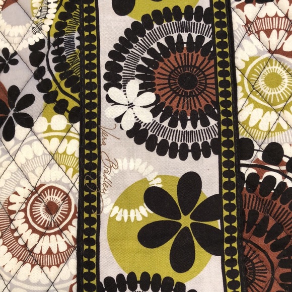 Vera Bradley NWT 2013 Cocoa Moss bag/purse/tote plus double side cap - Picture 12 of 16